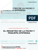 El Registro de La Micro y Pequeña Empres