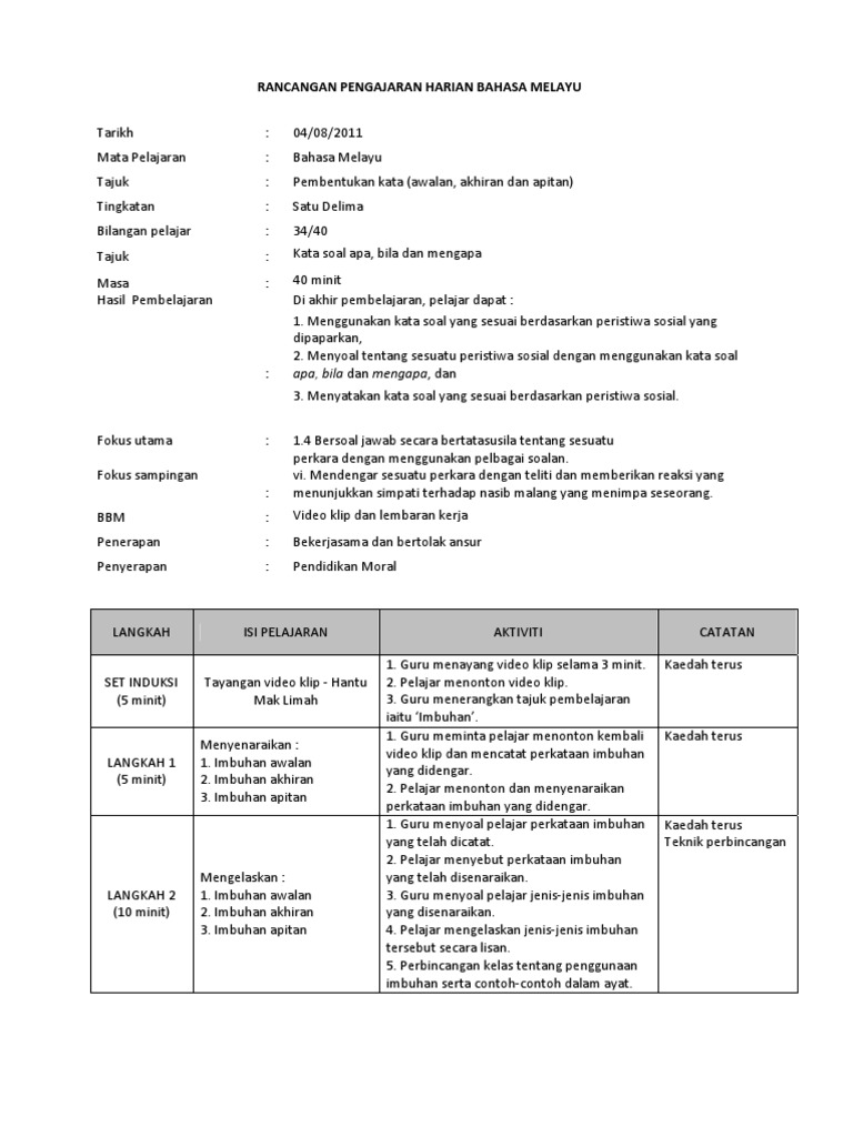 Bahasa Melayu Tingkatan 1 Surat Kiriman Rasmi - Rasmi H