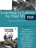 Learning To Labour by Paul Willis, by Sheryl Shahab
