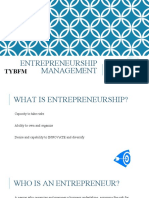 Entrepreneurship Management: Tybfm