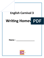 English Carnival 3- Writing Homework