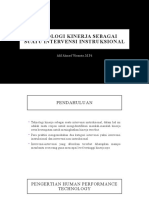 Pertemuan Ke 3 Teknologi Kinerja Sebagai Intervensi Instruksional