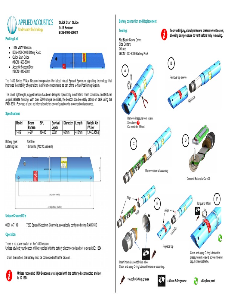 1400 Series V-Nav Beacon Guide | PDF | Screw | Manufactured Goods