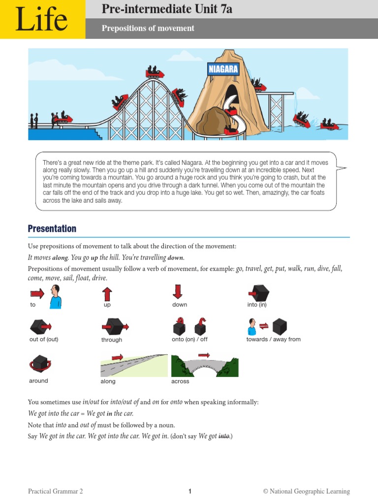 Prepositions of Movement - 15 Nov 2022 | PDF | Language Mechanics ...