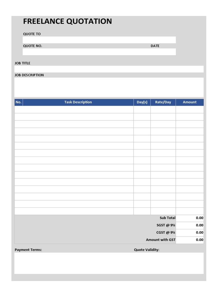 Freelance Quotation PDF