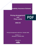 PB NDIS Pricing Arrangements and Price Limits 2022-23 PDF