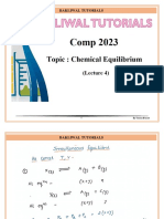Chemical Equilibrium-Lecture 4