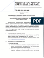 Pengumuman PPPK JF Teknis Kabupaten Karawang Ta 2022