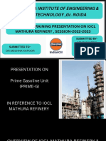 Presentation On Sulphur Recovery Unit (Sru) in Reference To Iocl Mathura Refinery-1