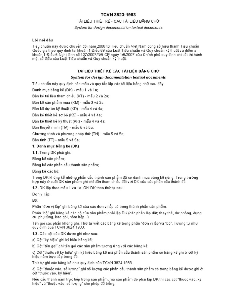Tcvn 3823 1983 tai lieu thiet ke pdf