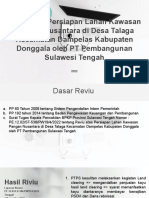 Reviu Atas Persiapan Lahan Kawasan Pangan Nusantara Di Desa Talaga Kecamatan Dampelas Kabupaten Donggala Oleh PT Pembangunan Sulawesi Tengah