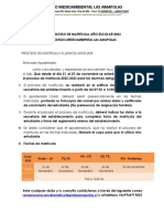 Circular Proceso de Matrícula 2023