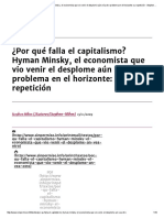 ¿Por Qué Falla El Capitalismo - Hyman Minsky, El Economista Que Vio Venir El Desplome Aún Veía Otro Problema en El Horizont