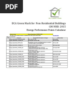 BCA Energy Performance Points Calculator