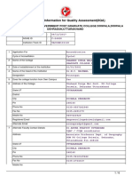 Institutional Info for Quality Assessment