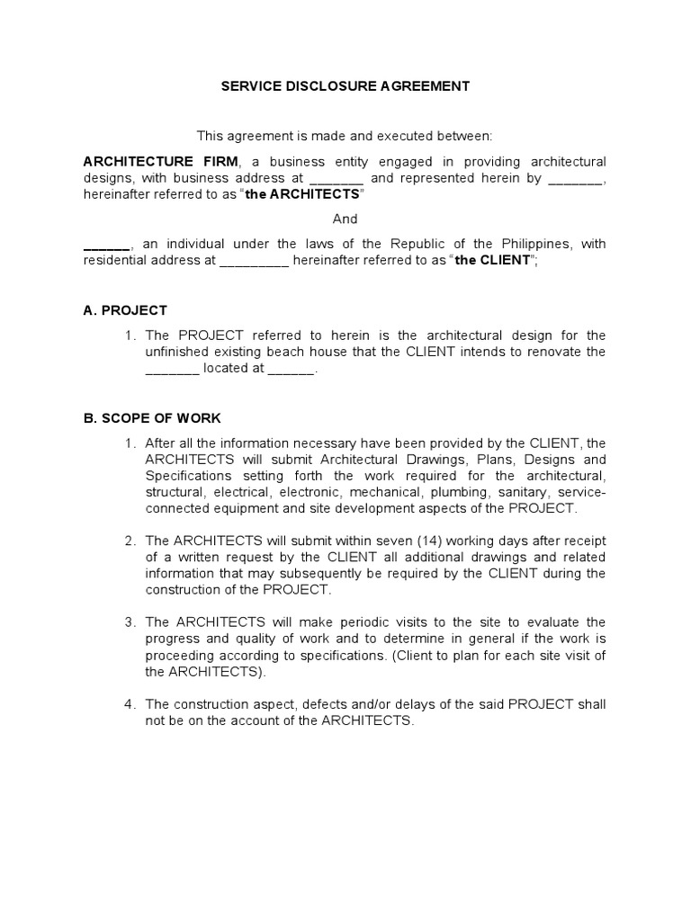 Contract Sample PDF Architect Value Added Tax