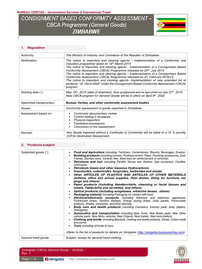 CBCA Certificate Guidelines for Zimbabwe | PDF | Ac Power Plugs And Sockets