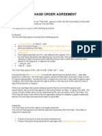 Purchase Order Agreement PDF