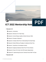 ICT 2022 Mentorship Notes