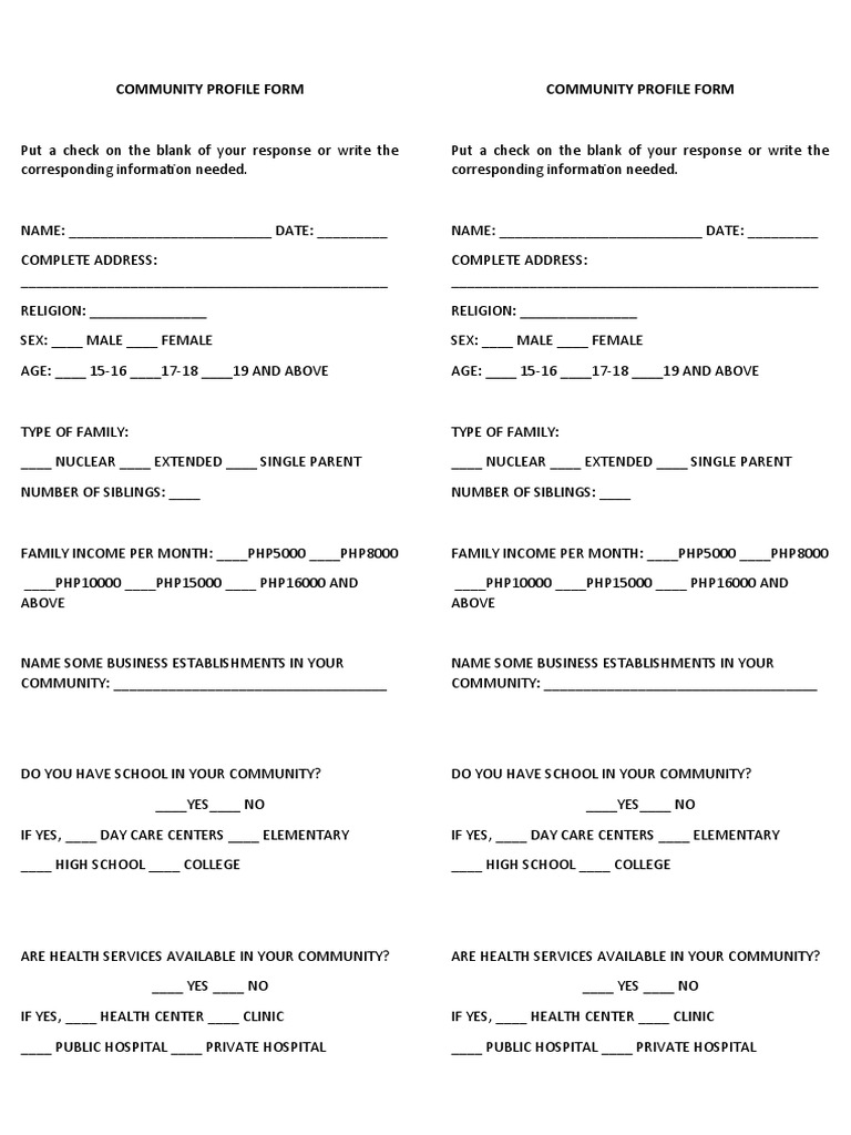 Community Profile Pdf