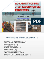 Axial Load Capacity of Pile From UDS Data