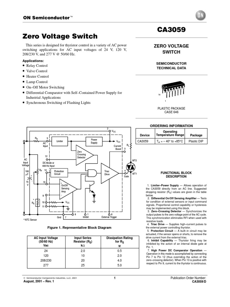 CA3059 | PDF | Power Supply | Detector (Radio)