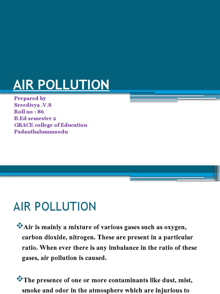Understanding Air Pollution Causes and Effects | PDF | Science ...