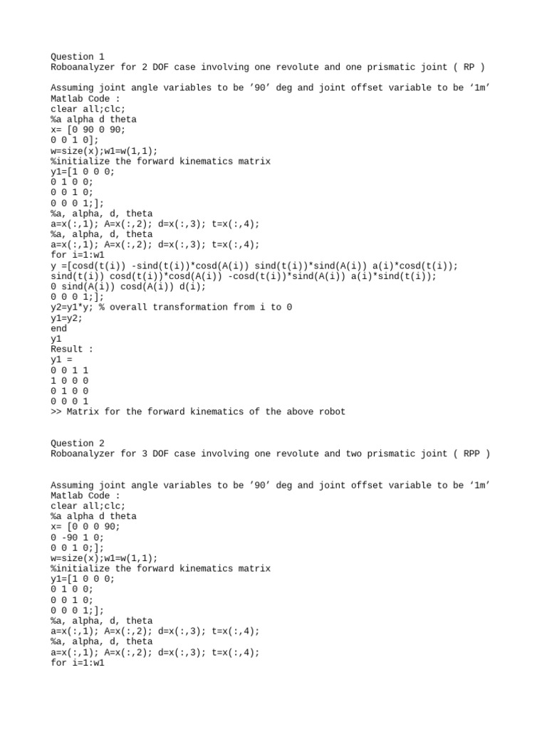 Lecture 3 Kinematic Manipulator | PDF | Classical Mechanics | Applied ...