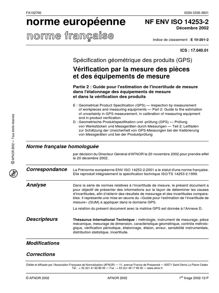 Iso 14253-2 02 | PDF | Métrologie | Organisation internationale de ...