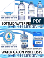 Price Lists Bottled Water With Galon Price