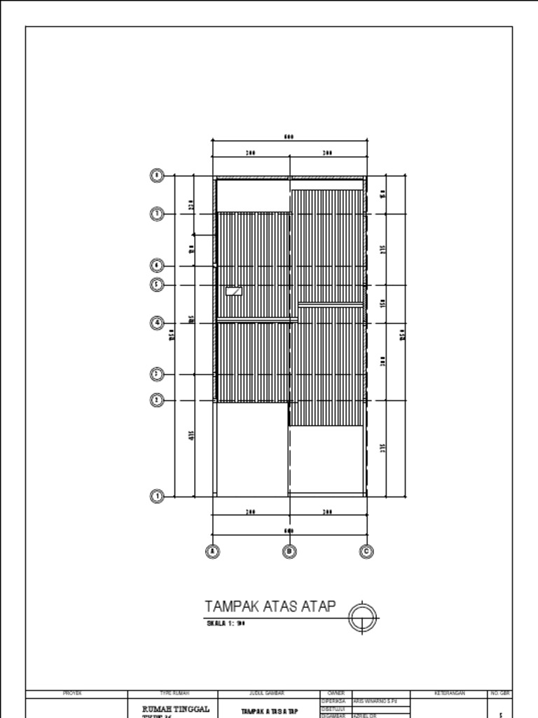 Gambar Tampak Atas Atap Rumah Type 36 | PDF