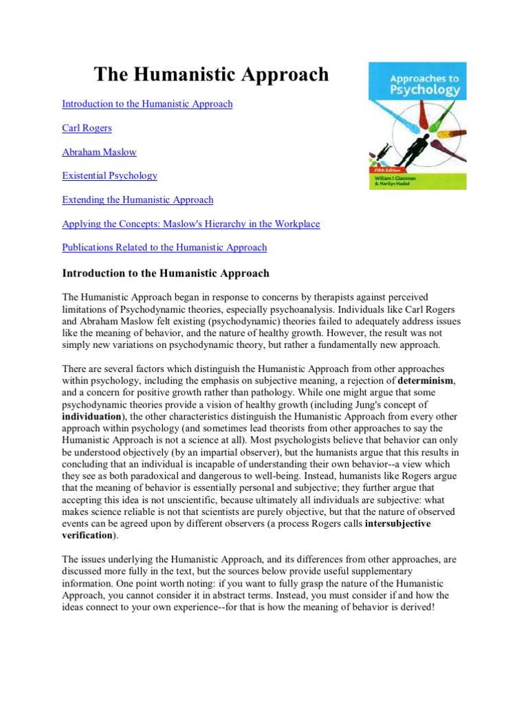 essay on humanistic approach