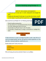 Pandas Data Structures and Operations