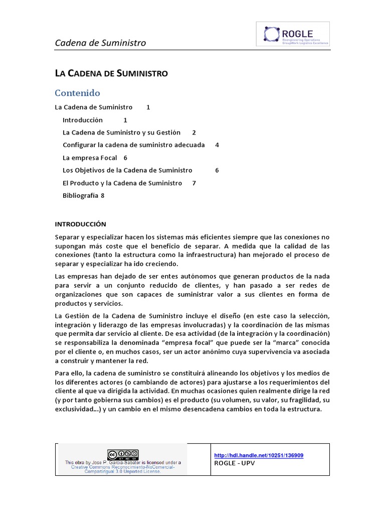 La Cadena de Suministro | PDF | Logística | Calidad (comercial)
