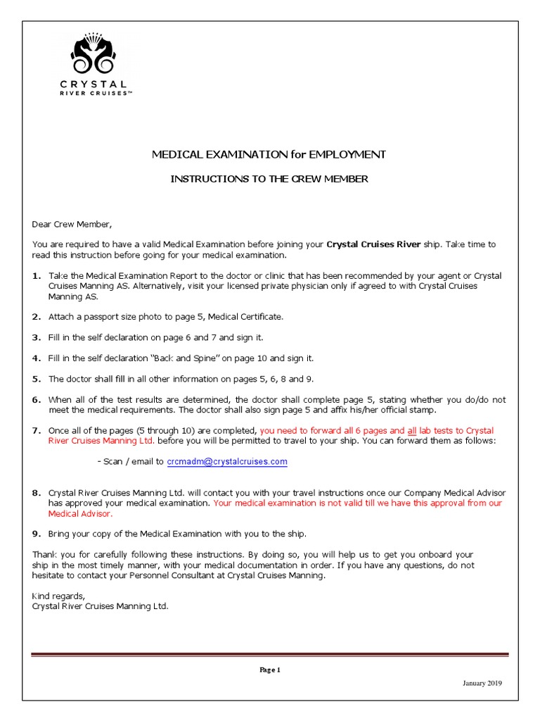 Crystal River PEME | PDF | Physical Examination | Medical Specialties