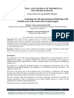 Introduction of GIS Technology For Soil and Ecologycal Monitoring of The Foothill Areas of The South of The Fergana Region