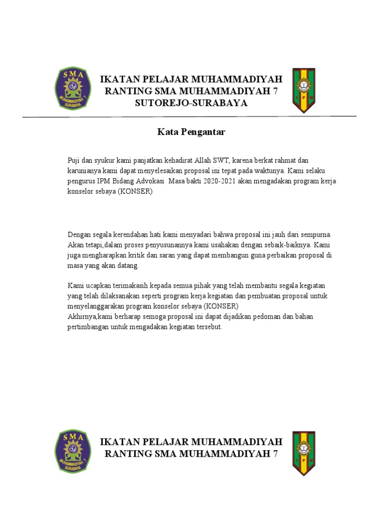 Proposal Advokasi Konselor Sebaya | PDF