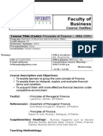 Course Outline - in Finance