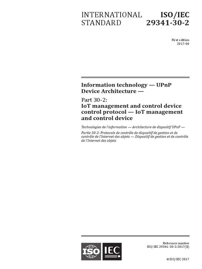 ISO IEC 29341-30-2 2017-Character PDF Document (En) | PDF | Internet Of ...