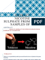 Extract Nicotine Sulphate From Samples of Cigarette