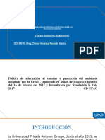 Derecho ambiental UPAO: política de adecuación al entorno y protección del ambiente