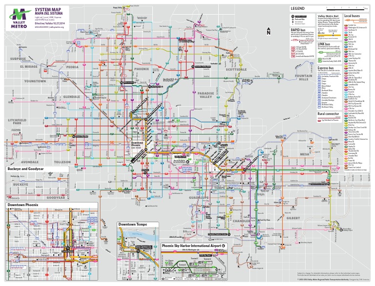 Valley Metro System Map PDF Transport Electric Rail Transport