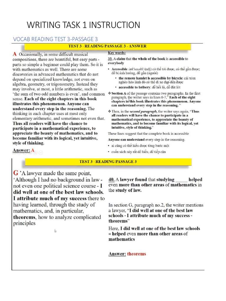 Writing Task 1 Instruction | PDF