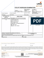 Certificate of Thorough Examination: CAT0962GP6HW006 74