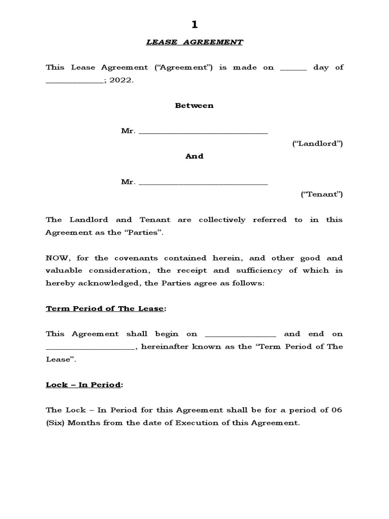 Lease Agreement | PDF | Leasehold Estate | Lease