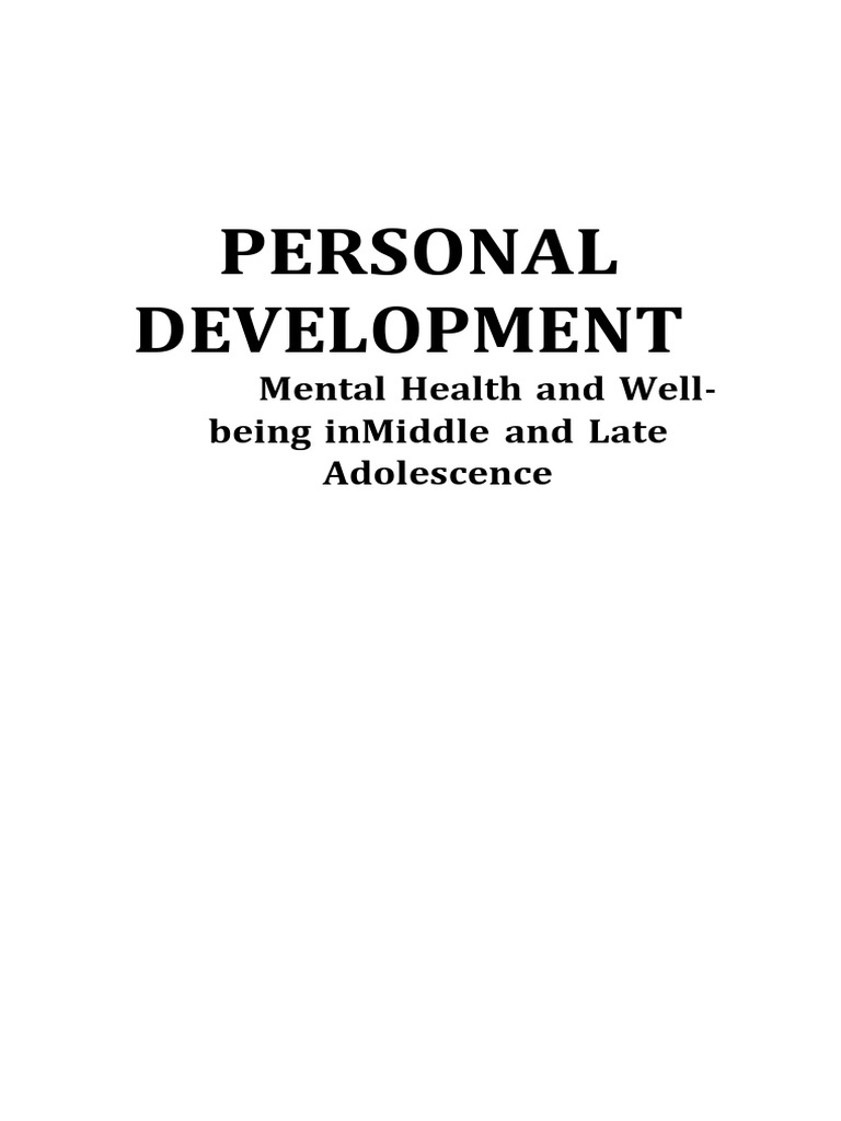 Enhancing Adolescent Mental Health | PDF | Mental Health | Thought
