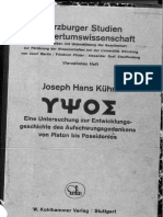 Kuhn Hans - Hypsos. Eine Unterschung Zur Entwicklungsgeschichte Des Aufschwungsgedankens Von Plato Bis Poseidonios (Dragged)