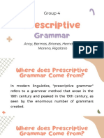 Group 4 Prescriptive Grammar