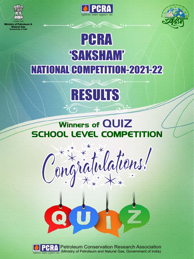 Quiz_School_Level_Winners_2022 PDF Economic Paleontology Energy
