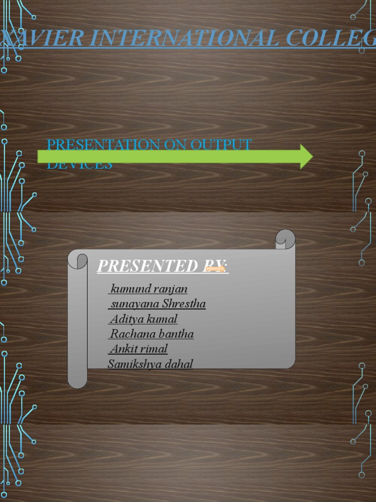 Presentation Of Output Devices Pdf